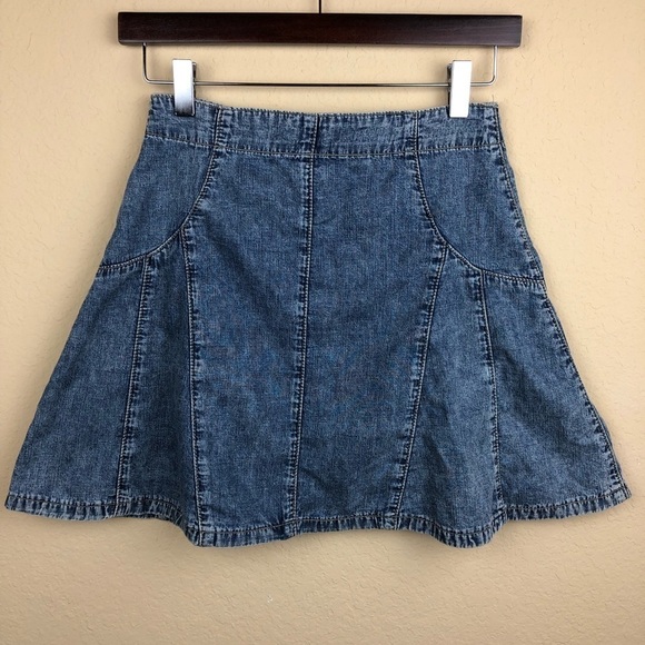 Carmar Womens Skirt, Blue Denim Button Fly Small - Picture 5 of 7